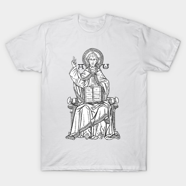 Alpha and Omega - white bkg T-Shirt by DeoGratias